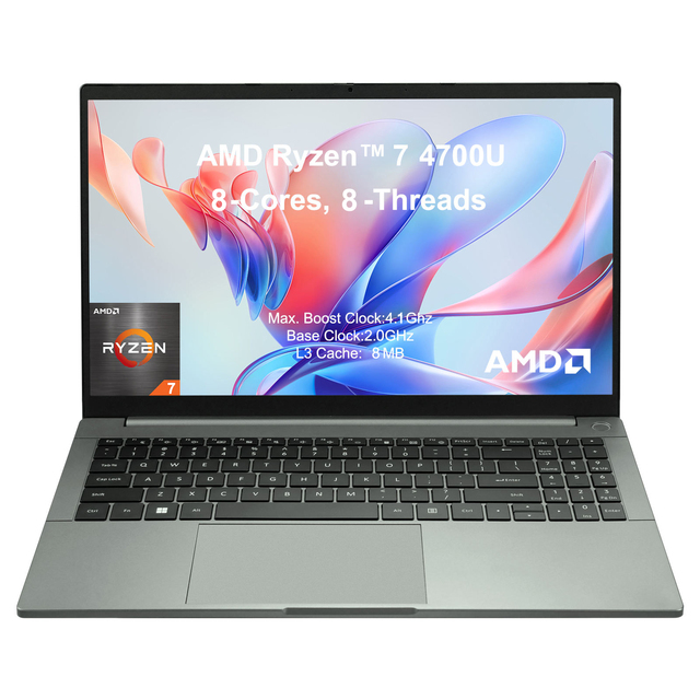 Wholesale 15.6 Inch Laptop Computer AMD Ryzen 7 4700U Metal Body Windows 11 OEM ODM Computer Notebook Manufacturer for Business