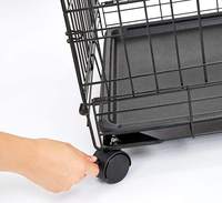 Vente en gros usine Grande cage de jeu pour chat à 3 niveaux en métal massif avec fermeture à bouton et plateau en plastique 36x22x51 pouces Noir