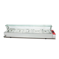 Chauffe-plats de buffet professionnel en acier inoxydable, table électrique à vapeur, bain-marie, présentoir chauffant pour aliments, prix d'usine