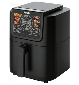 Nouvelle friteuse à <span class=keywords><strong>air</strong></span> numérique 6L avec fenêtre visible, 1500W, chauffage en acier inoxydable 304, 8 préréglages, écran tactile LED, LFGB FDA, antiadhésive, compatible lave-vaisselle - Product Image 4