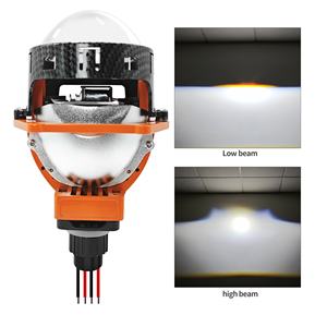 Venta al por mayor barato de alta potencia 130W Universal coche láser Led azul película H4 H7 9005 9006 3 pulgadas Bi Led proyector lente Retrofit faro - Product Image 4