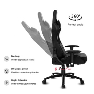 Silas-Silla de carreras para jugadores con luz led rgb, silla de juegos con almohada, altura ajustable, fabricante de China - Product Image 4