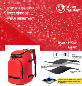 Échantillon gratuit Accessoires de plein air personnalisés Sac en nylon pour casque de ski Gants Équipement de ski Sac imperméable Bottes de snowboard Sac à dos - Product Image 3