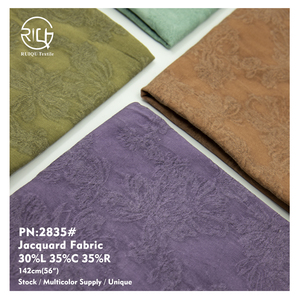 Milieuvriendelijk Biologisch Katoenen Linnen Mix Bloempatroon Geweven Jacquard Stof Tie-Dye Printing Roerbakkleurproces Voor - Product Image 4