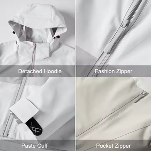 Vêtements de sport pour hommes, vêtements de sport à fermeture éclair complète, coupe-vent pour entraîneurs sportifs, veste à capuche en polyester de différentes couleurs, veste populaire - Product Image 4