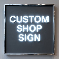 Insegne Commerciali in Acrilico e Alluminio, Cartelli Pubblicitari Luminosi a Cubo LED per Esterni, Insegne Illuminate Personalizzate