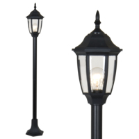 Service OEM/ODM : Lanterne d'extérieur, lampadaire en plastique, éclairage de jardin sur poteau, lampadaire de portail de jardin sur pied 1m