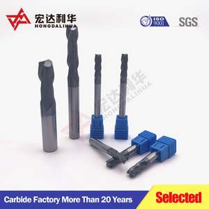 Fresa plana CNC de 4 filos HRC45 de carburo sólido con recubrimiento de TiAlN negro - Product Image 4