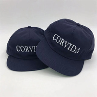Casquettes Snapback Vintage en Coton Non Structuré à 5 Panneaux, Personnalisables avec Motif Lettres Imprimées en Relief sous la Visière, en Tissu Éponge