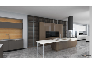 Modern Custom Cabinets Wooden <b>Kitchen</b> Ultra-High Selling 2025 Cost-Effective Lacquer <b>Kitchen</b> <b>Island</b> Table <b>with</b> <b>Storage</b> - Product Image 4