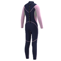 DIVESTAR pakaian olahraga kustom anak perempuan, setelan menyelam anti air Neoprene 2.5mm panjang penuh dengan ritsleting lengan panjang belakang untuk anak-anak