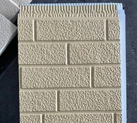 Panneau sandwich PU série motif brique multicolore, moderne, ignifuge, isolant, écologique, léger, avec âme en PU, pour hôpitaux