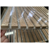 Panneaux acoustiques muraux en bois de chêne blanc de 2400 mm avec feutre gris, modernes, personnalisés, insonorisants, pour la décoration intérieure de la maison et du bureau