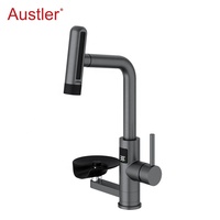 trou tasse rondelle mat noir en acier inoxydable retirer pulvérisateur évier robinet de cuisine avec verre rinceur
