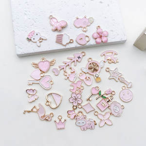 Rose dégoulinant d'huile bricolage bijoux faits à la main accessoires alliage pendentif bijoux pendentif matériel métal charme petits cadeaux - Product Image 1