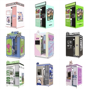 Photomaton à <span class=keywords><strong>360</strong></span> degrés, appareil photo automatique, photomaton instantané, écran tactile, photomaton coréen à pièces - Product Image 1