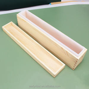 Molde de Silicona Rectangular Alto para Jabón de <span class=keywords><strong>Pan</strong></span> Tostado de 2200 ml, con Tapa y Caja de Madera, para Fabricación de Jabón, Venta al Por Mayor - Product Image 1