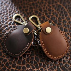 Étui porte-clés anti-chute en <span class=keywords><strong>cuir</strong></span> pleine fleur véritable avec logo personnalisé, résistant aux rayures, pour traceur GPS et localisateur de clés - Product Image 2