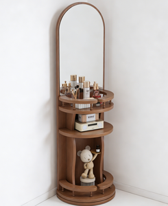 Miroir pleine longueur intégré pour coiffeuse domestique, miroir de maquillage rotatif haute définition pour chambre à coucher - Product Image 1