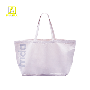 Sac fourre-tout en toile de coton uni, grand format, économique, avec broderie, pour peinture, avec doubles poignées - Product Image 1