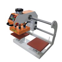 Mini machine d'impression de transfert de chaleur de taille de station personnalisable de double pour le tissu