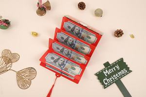 2025 mới xuyên biên giới Santa Claus đô la hóa đơn 10-Slot 3D phong bì màu Đỏ giáng sinh bất ngờ bên hộp tiền làm bằng giấy bền - Product Image 6