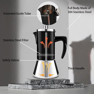 Cafetera Italiana Espresso de Acero Inoxidable al por Mayor, Cafetera Moka - Product Image 5