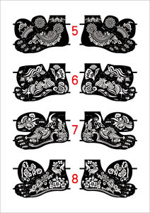 Plantilla Reutilizable para Tatuajes de Henna, para Arte Corporal en los Pies, Pintura Impermeable, Plantilla Mehndi, Decoración DIY, Patrón para Manos y Pies de Mujer - Product Image 4