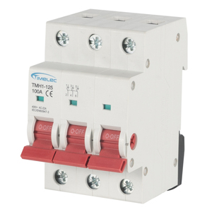 Desconectores de Bajo Voltaje Timelec TMH1-125, Interruptor Aislador Trifásico de Aluminio para Aislamiento de Corriente - Product Image 1