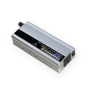 2000ワットピークパワーカーインバーター12v220vインバーターバッテリーソーラーホーム/カーインバーター (USB付き)