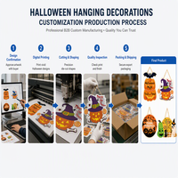 Lot de 4 décorations de porte d'Halloween – Citrouille, fantôme, sorcière, chauve-souris – Panneaux en papier « Trick or Treat » – Décoration murale pour la maison – Fournitures de fête – Vente en gros