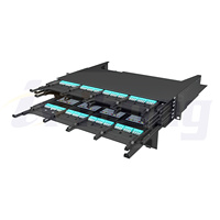 Cassette modulaire pré-câblée MTP 1U 216 cœurs de haute qualité et haute densité pour système de distribution optique