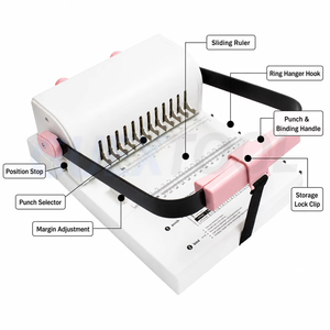 Double Coil <b>Binding</b> <b>Machine</b> 12 Hole Punch Perforator Office document <b>Binding</b> Equipment Metal <b>Binding</b> Folder for Create Hand Book - Product Image 4