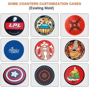 Posavasos Redondo de Silicona Promocional con Logotipo Personalizado, Tapete para Bebidas, Posavasos de Goma PVC Suave con Diseño de Dibujos Animados Kawaii, Tapete para Bebidas de Bar y Cerveza - Product Image 2