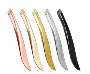 3 Days Colorful Stainless Steel Customized Eyebrow Tweezers Wholesaler Beauty <b>Tool</b> for Eyebrow <b>Makeup</b> GZ RTS Bulk Mixed Order - Product Image 3