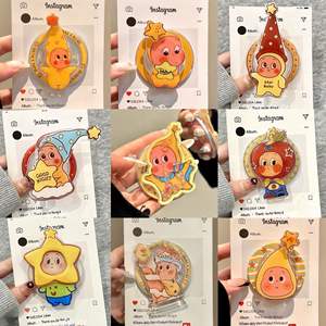 Support magnétique en acrylique pour MagSafe, motif petit homme étoile de dessin animé mignon, forte force d'adsorption, télescopique, pour bureau, pour femmes - Product Image 2