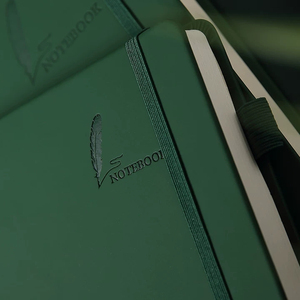 Carnet de notes personnalisable de couleur verte, écologique, à couverture souple, avec impression offset sur carton et carton duplex - Product Image 2