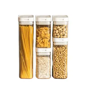 OWNSWING Modern 5 Pcs Set Food Grade Plastic Material Cereal Storage Containers Set for Kitchen