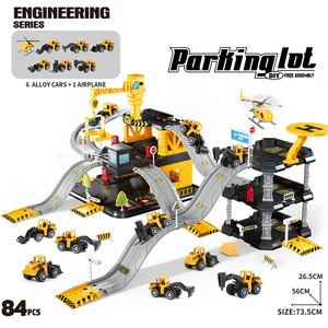 Set Educativo di Parcheggio per Auto in Plastica, Rampa Multilivello Smontabile, Giocattoli DIY per Bambini - Product Image 5