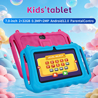 Nouveau support de bureau pour tablette enfant 7 pouces HD Android 12 MTK 2 Go, aide pédagogique pour les devoirs, mode concentration, WiFi, GSM, déverrouillage facial, vente en gros