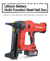 Pistolet à clous sans fil Nailtask DCCN100X2 avec batterie au lithium 5.0AH pour l'installation de toitures et de portes/fenêtres, qualité industrielle