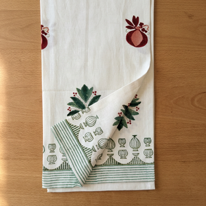 Indian Handmade Floral Simple Cotton Eco-Friendly Washable Floor Length <b>Square</b> Blue Block Print <b>Tablecloth</b> - Product Image 3
