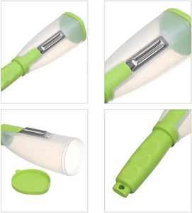 Pelador 2 en 1 con Contenedor, Cuchilla de Acero Inoxidable para Frutas y Verduras - Product Image 3