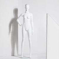 Maniquí de plástico brillante para mujer, maniquí de cuerpo completo, para tienda de ropa y ventana, color blanco