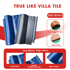 <span class=keywords><strong>Tejas</strong></span> de Cerámica Modernas de Alta Calidad, Forma Corrugada, <span class=keywords><strong>Tejas</strong></span> de Terracota para Villas de Lujo, Directamente de Fábrica - Product Image 2