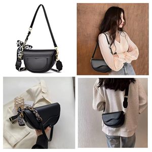 Bolso Bandolera Ligero y Elegante para <span class=keywords><strong>Mujer</strong></span>, Mini Bolso de Mano Informal de Moda, Cierre de Botón Duradero, Lazo Chic con Flores, Impermeable - Product Image 2