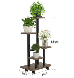 Support de fleurs moderne et élégant en <span class=keywords><strong>acier</strong></span> moulé à 5 niveaux pour la décoration du salon, utilisation portable comme support de jouets ou de plantes - Product Image 2