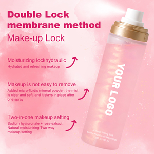 Spray Fijador de <span class=keywords><strong>Maquillaje</strong></span> Vegano 2026, Resistente al Agua, Control de Grasa, Acabado Luminoso, 100 ml, Larga Duración, Marca Blanca, Color Rosa - Product Image 6