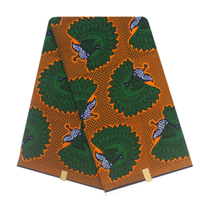 African Cotton Zambia Wax Print <strong>Fabrics</strong> Kitenge Style Wax <strong>Fabric</strong> Africa Classic <strong>Peacock</strong> <strong>Pattern</strong> <strong>Fabric</strong> - Product Image 1