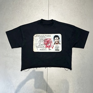 Camiseta Blanca Oversize de Algodón Grueso con Logotipo Personalizado Serigrafiado, Impresión Bajo Demanda, Talla Estadounidense, Venta al Por Mayor para Hombre - Product Image 2